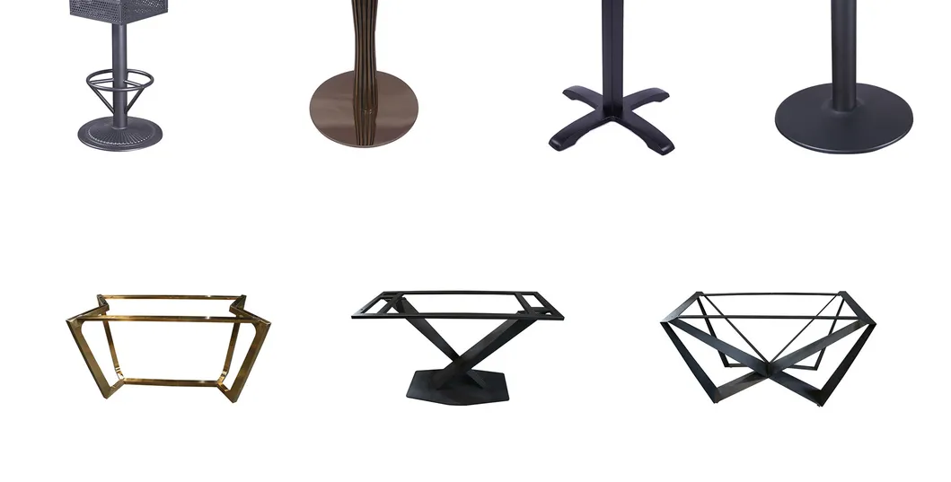 Furniture Restaurant Coffee Dining Stainless Steel Metal Tulip Cast Iron Table Base