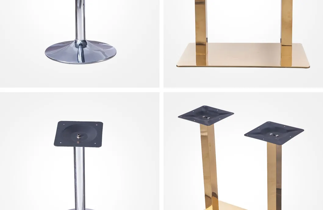 Furniture Restaurant Coffee Dining Stainless Steel Metal Tulip Cast Iron Table Base