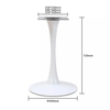Tulip Table Base for Durable Iron Material and White Powder Coated
