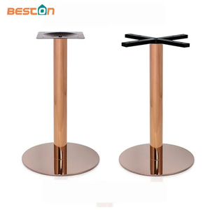 Bistro Design Round Rose Gold Stainless Steel Furniture Table Legs Table Base