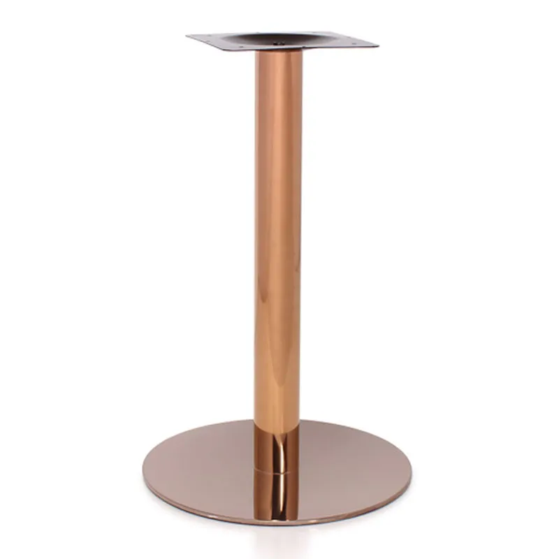 Bistro Design Round Rose Gold Stainless Steel Furniture Table Legs Table Base