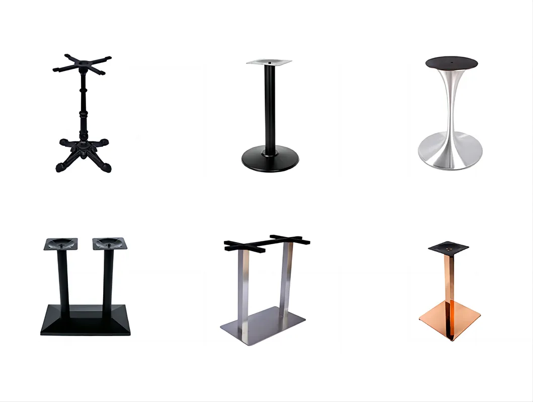 Modern Polished Stainless Steel Tulip Restaurant Table Base for Glass Tops