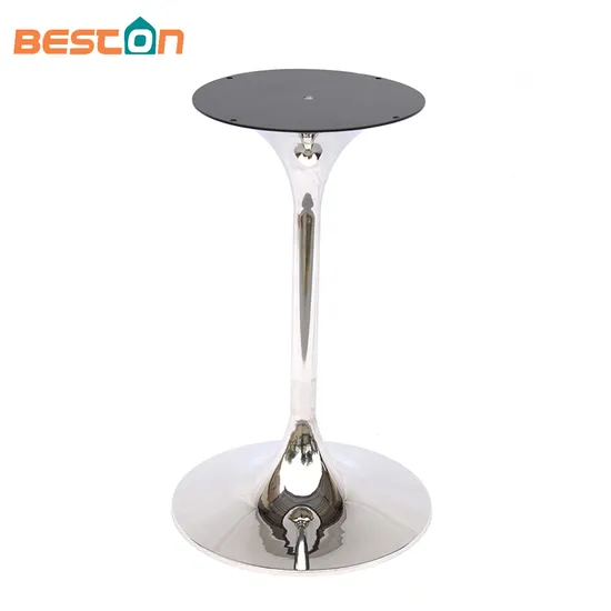 Modern Polished Stainless Steel Tulip Restaurant Table Base for Glass Tops