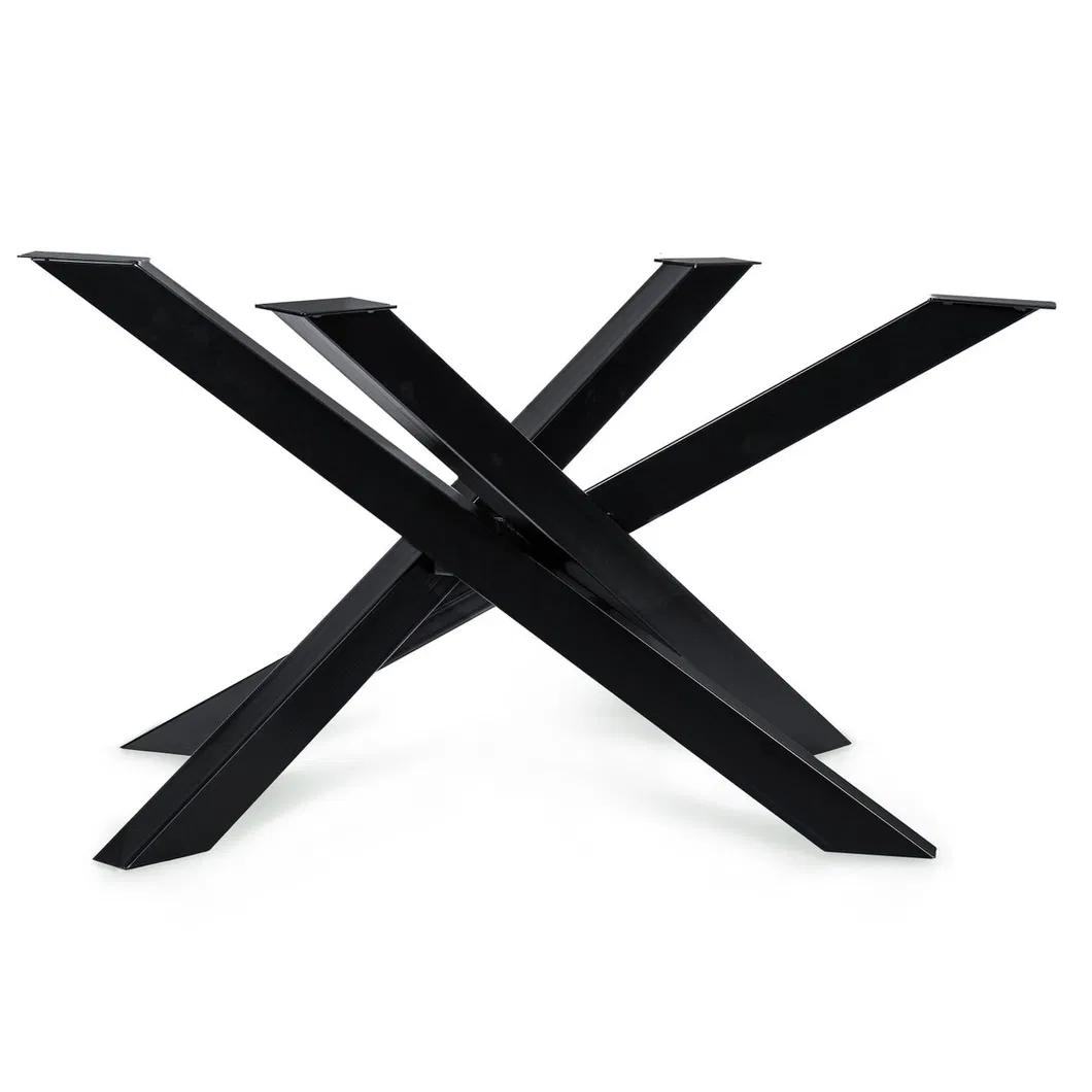 Round Restaurant X Legs Steel Cast Iron Frames Dining Metal Table Bases
