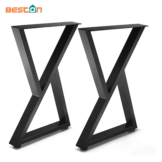 Industrial Style High Quality Set of 2 X-Type Dining Table Legs