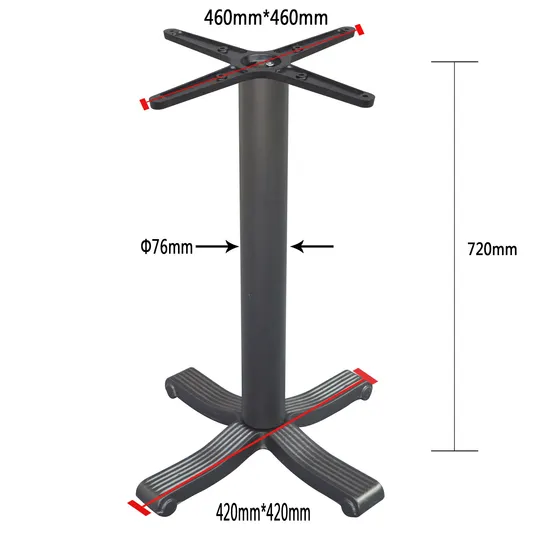 Well Improved Stoving Varnish Cast Iron Dining Design Cheap Dining Table Base