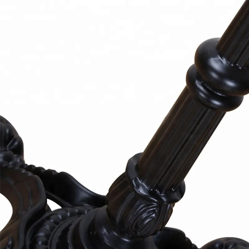 Cast Iron Powder Coated Black Dining Table Base