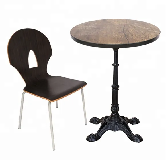 Cast Iron Powder Coated Black Dining Table Base