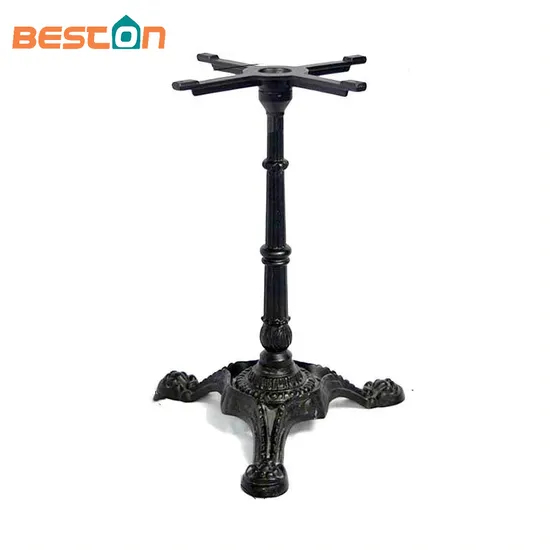 Cast Iron Powder Coated Black Dining Table Base