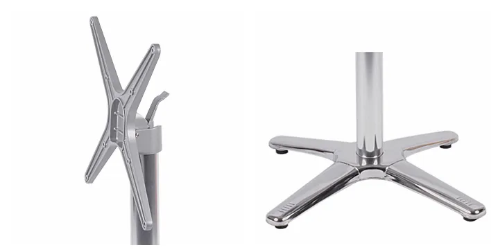 Furniture Legs Dining Table Base with Aluminum Alloy Folding Cross Top