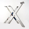 Modern Restaurant Bench Desk Metal Coffee Dining X Shape Square Table Legs