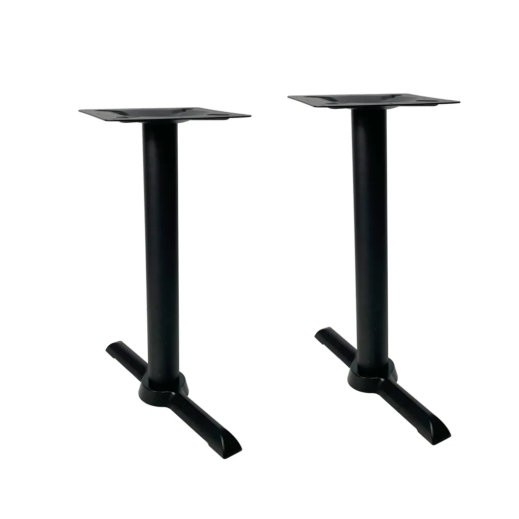 Coffee Shop Furniture Cafe Restaurant Tables Cast Iron Two Tubes Table Base