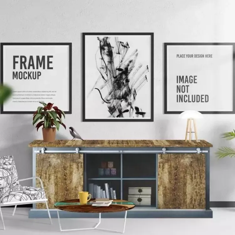 TV Cabinet Farmhouse Mini Sliding Wardrobe Barn Door Hardware