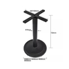Modern Industrial Cross Table Leg Antique Cast Iron Table Base
