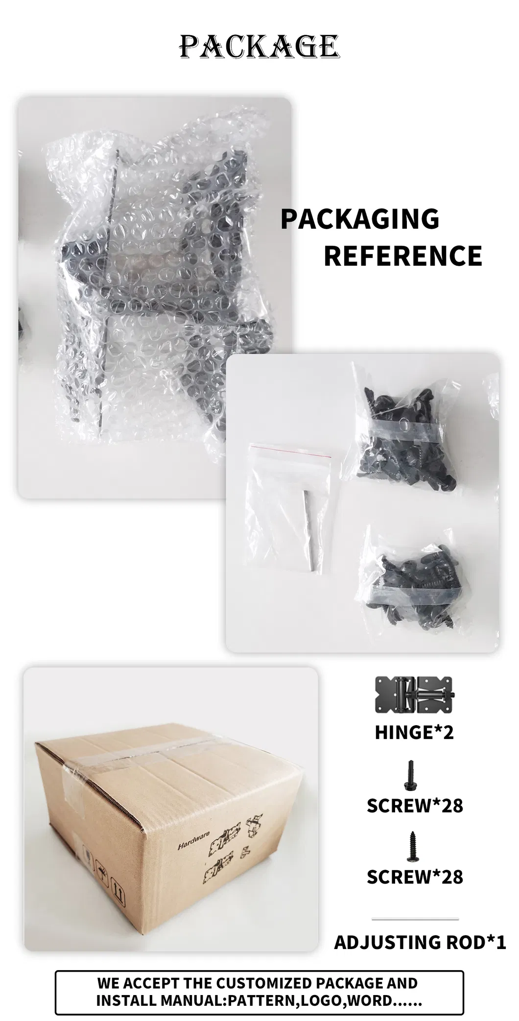Gate Hinges Adjustable Self Closing Gate Hinges PVC Door Hinge