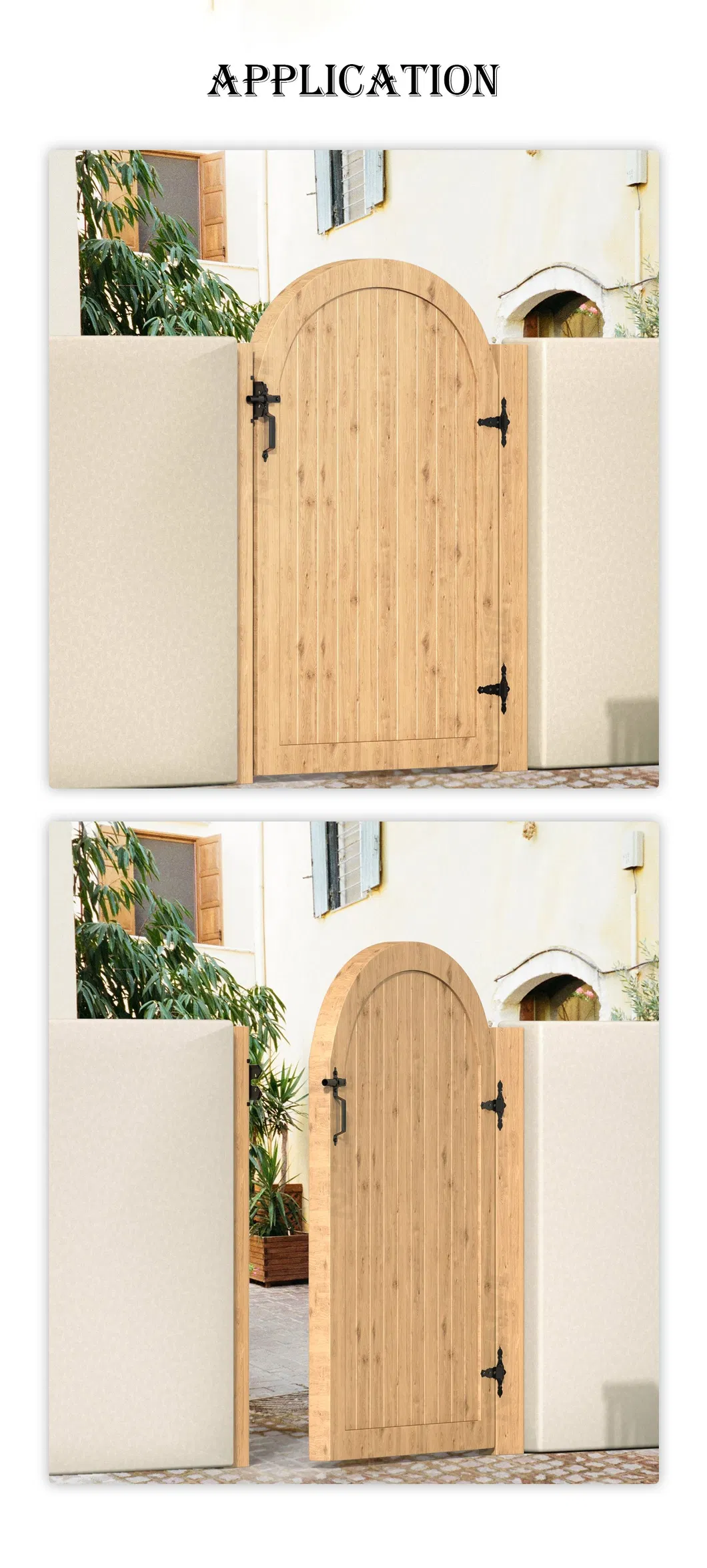 OEM Black Heavy Duty Gate Latch Wood Fence Gate Kit