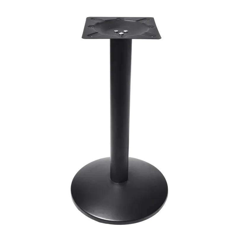 Low Price Iron Stamping Round Base Dining Table Coated Black for Restaurant