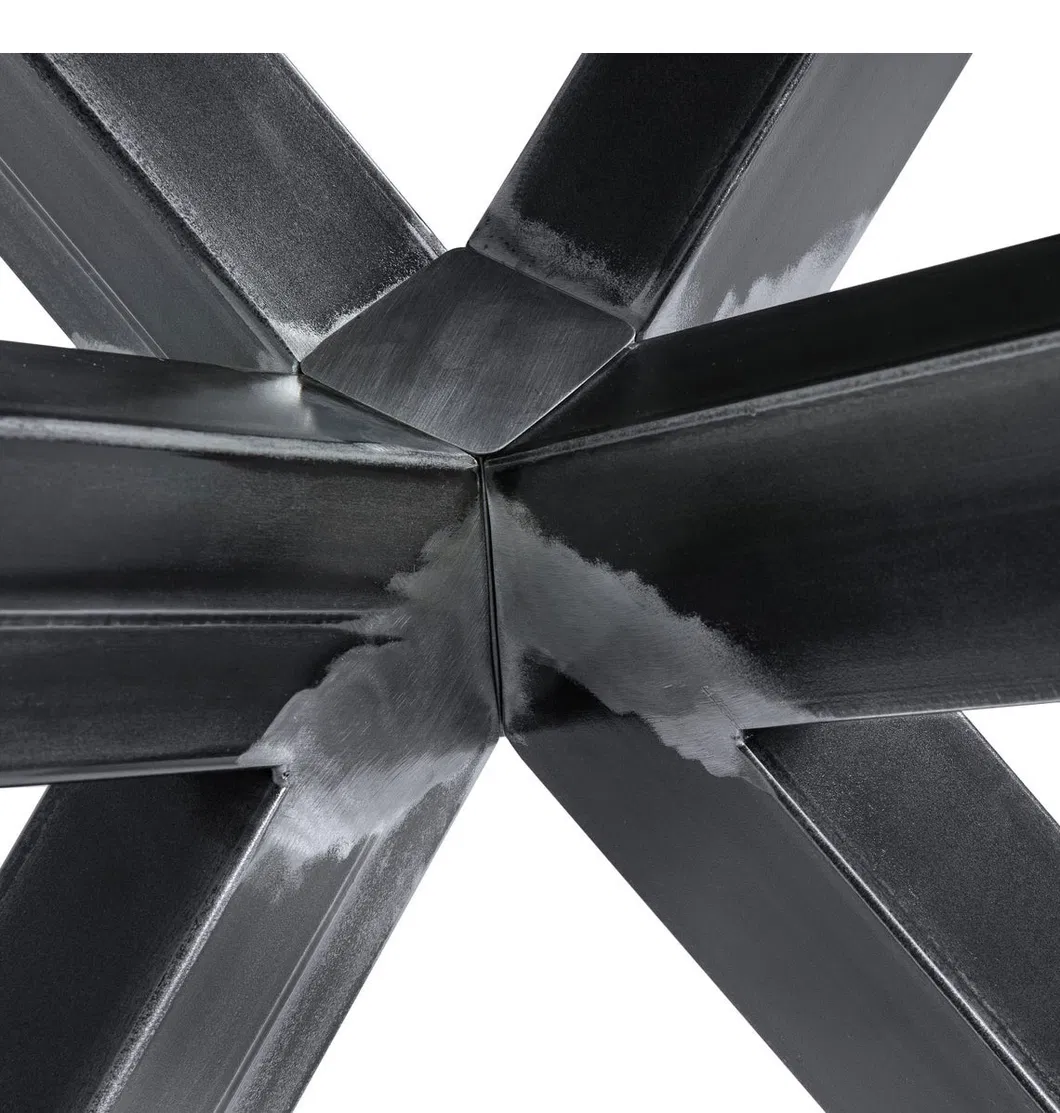 Furniture Modern Round Restaurant Glass Coffee Dining Cast Iron Metal Table Base