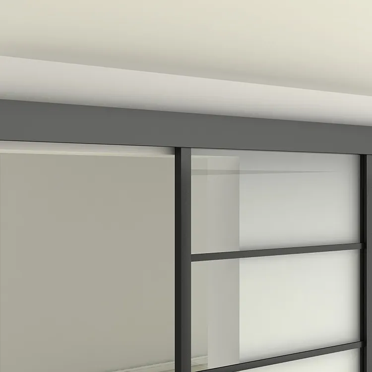 Metal Glass Carbon Steel Sliding Glass Doors with Hardware