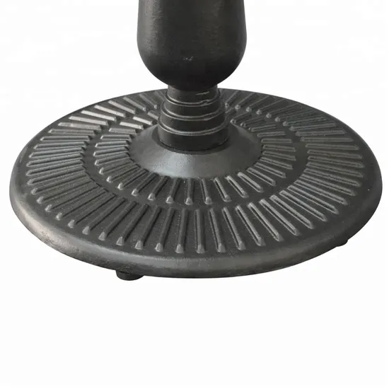 Sun Pattern Vase Bottom Antique Black Cast Iron Table Base