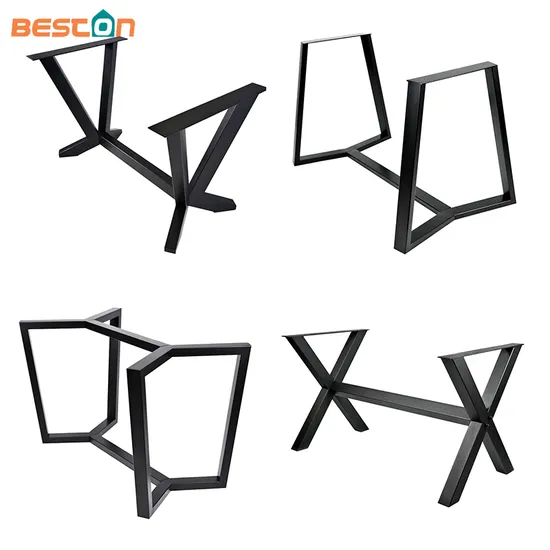 Cross Frame Round Pedestal Coffee Industrial Restaurant Dining Metal Table Frame