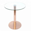 Stable Glastisch Edelstahl Round Glass Top Single Leg Dining Cafe Table Base
