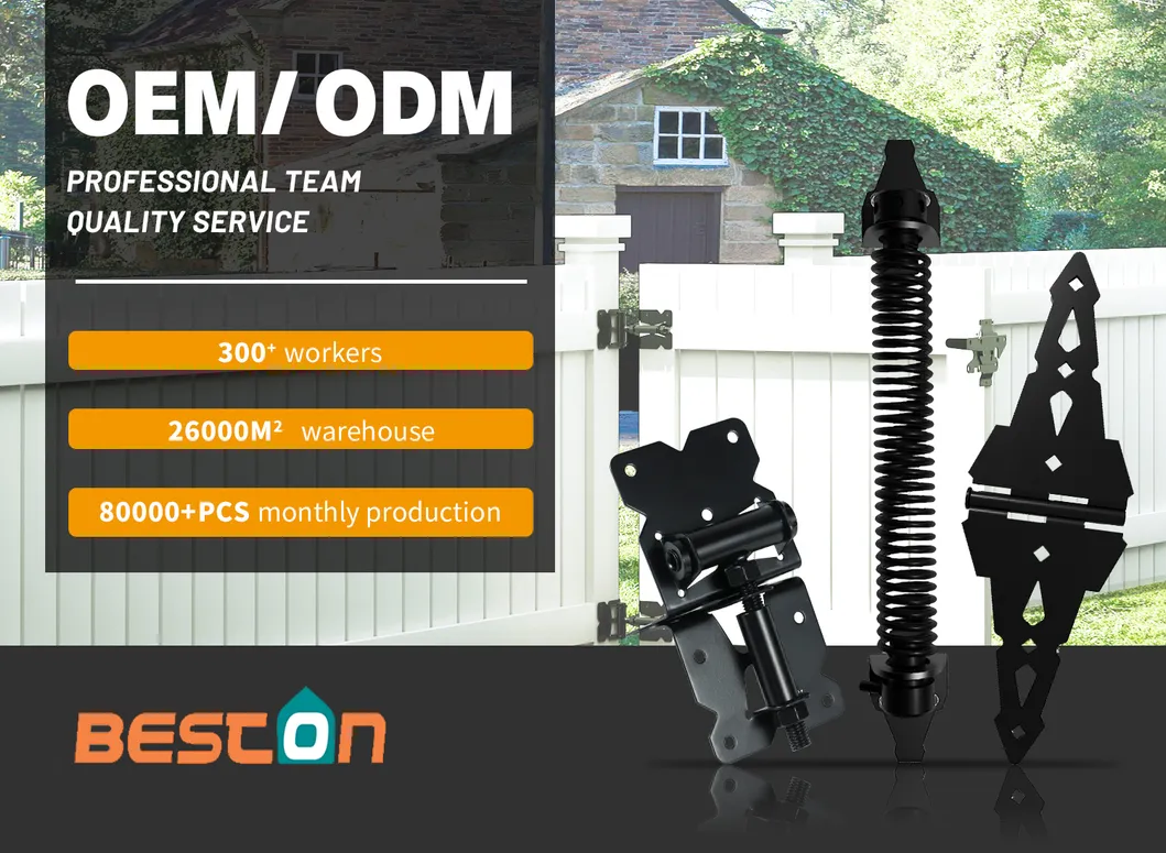 Morden Black Vinyl PVC Gate Hinges with a 90 Degree