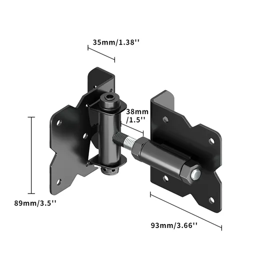 Morden Black Vinyl PVC Gate Hinges with a 90 Degree
