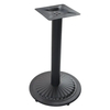 Black Round Shape Iron Metal Table Base with Leveling Legs for Cafe