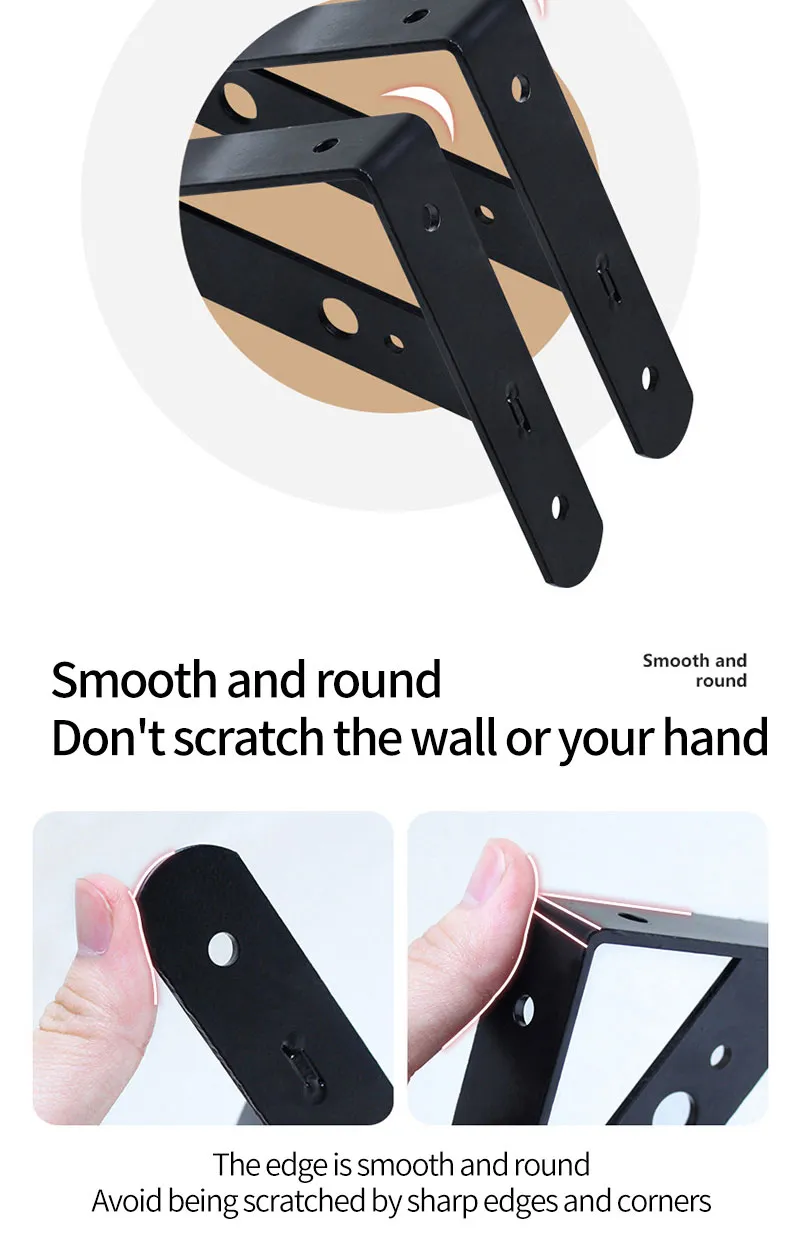 Thickened Wall Shelf Support Fixed Partition Triangle Bracket