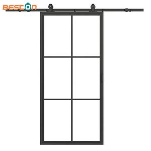 Hot Sale Steel Framed Glass Doors with Barn Door Kits