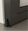 Modern Black Steel Frame Glass Barn Door Leaf