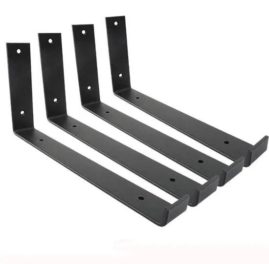 Matte Black Steel Shelf Brackets Wall Mounted Industrial Metal Shelf Brackets