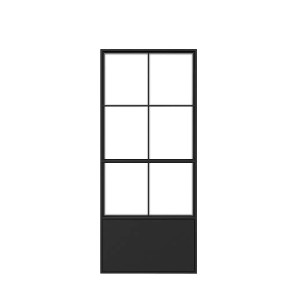 Interior Knocked-Down Sliding Steel Frame Glass Door Metal Sliding Door System