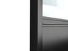 Customized Size Interior Matt Black Metal Frame Glass Door with Hardware Kit