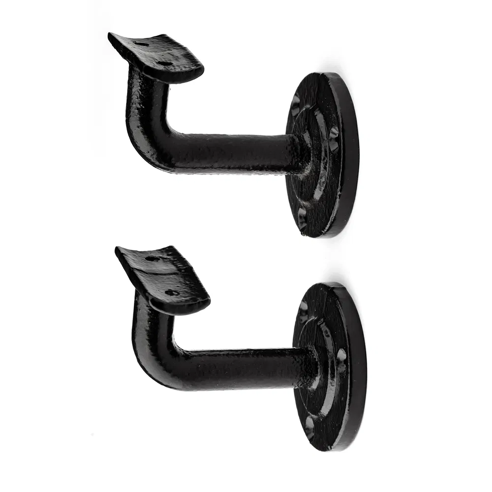 Armrest Bracket Wall Mount Removable Cast Iron Pipe Steel Metal Black Bracket