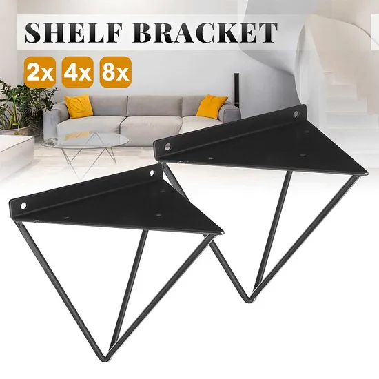 Metal Heavy Support Plank Wall Mounted Bench Table Folding Shelf Bracket