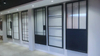 fashion Morden French Style 15 Lites Steel Frame Glass Barn Door