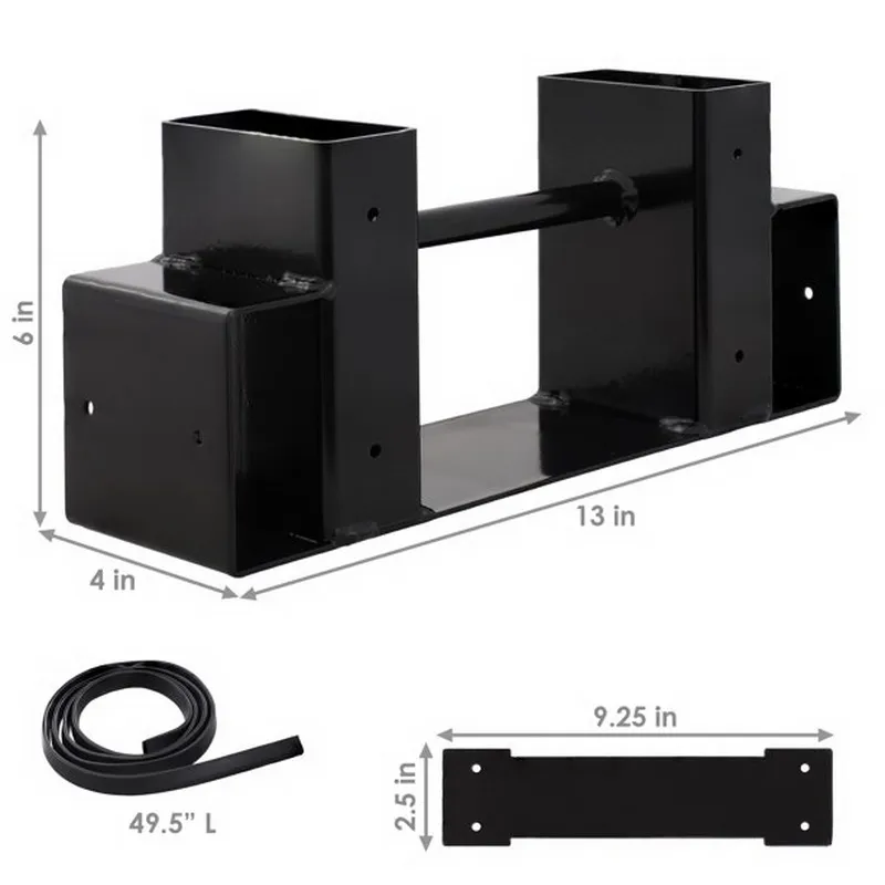 Outdoor Firewood Log Storage Rack Bracket Kit, Adjustable Log Rack Holder