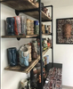 Rustic Heavy Duty Industrial Decorative Black Industrial Brass Pipe Shelf Bracket
