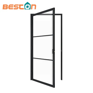 French Style Steel Frame Glass Swing Sliding Door