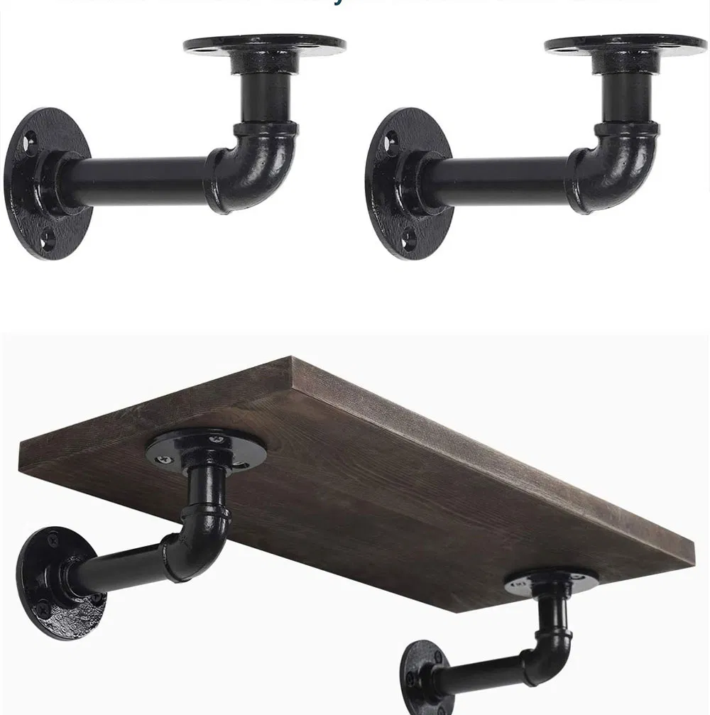 Wall Mounted Shelf Bracket Hanging Wall Metal Copper Pipe Bracket