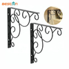 Cast Iron Wall Mounted Black Floral Shelf Brackets