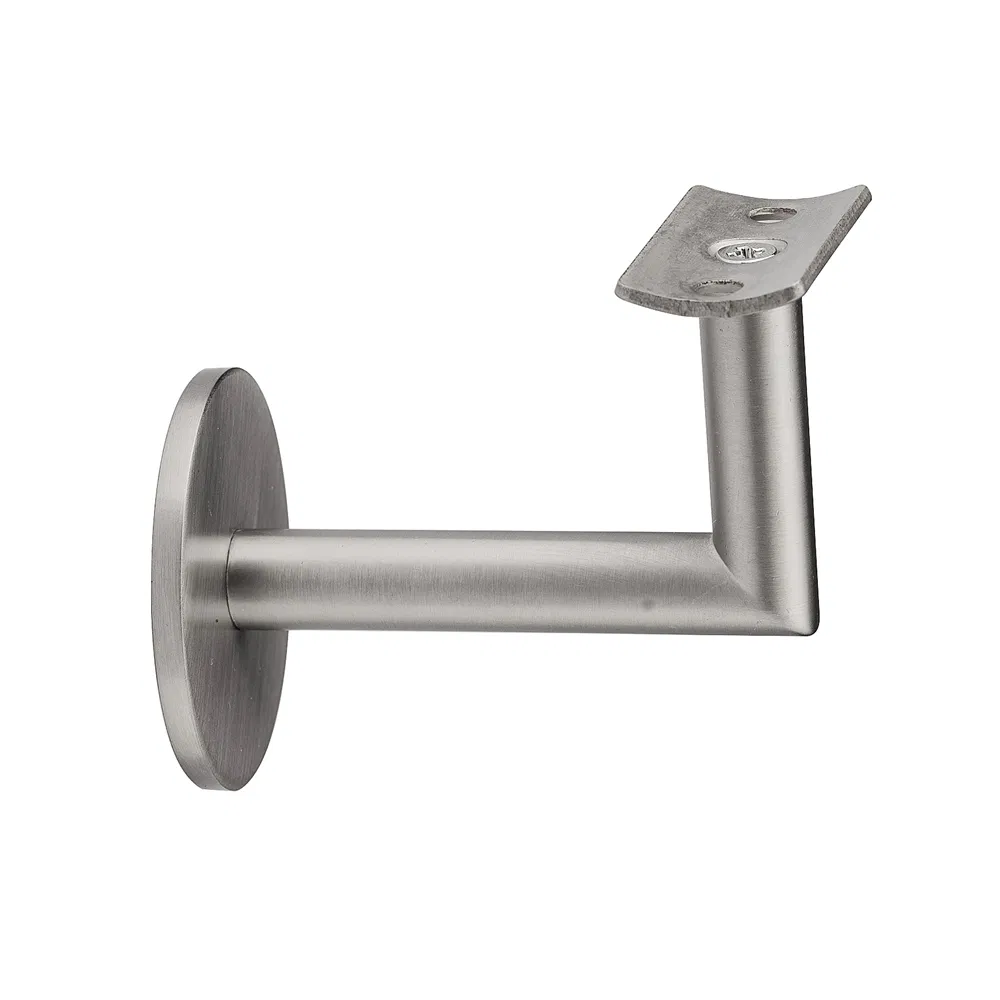 Exterior Antique Wrought Iron Sturdy Wall Mount Stainless Steel Round Handrail Brackets