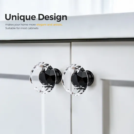 High Quality Crystal Drawers Knobs Furniture Handles and Knobs for Kitchen Cabinet