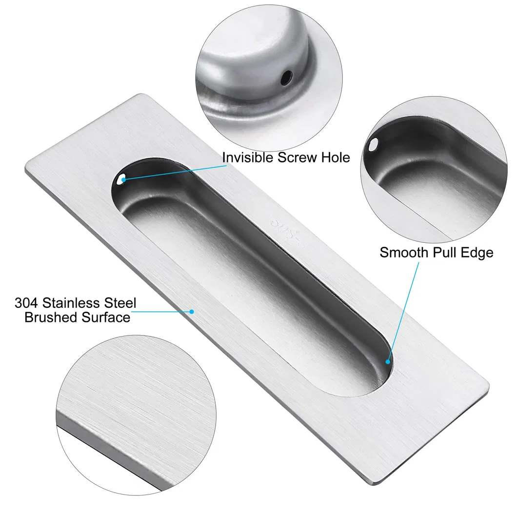 Cabinet Closet Door Small Sliding Handle Stainless Steel Door Pull Hardware