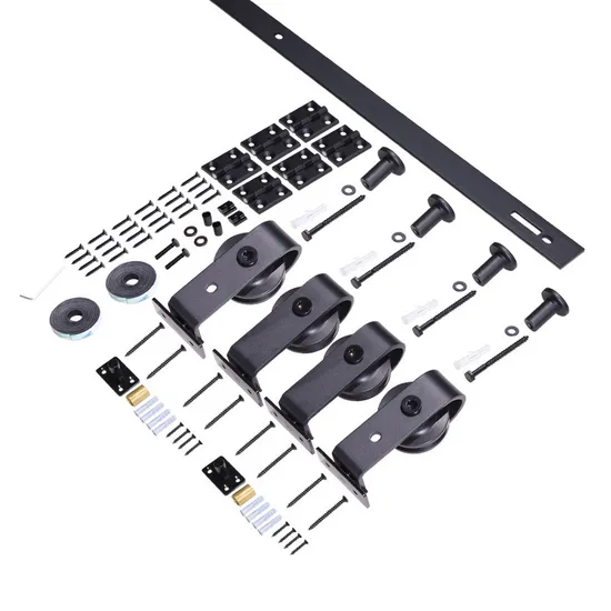 Customizable Design Black Sliding Barn Door Hardware Kit for Sliding Door