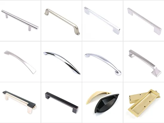 Black Aluminum Profile Drawer Wardrobe Cupboard Kitchen Cabinet Door Pull Handle