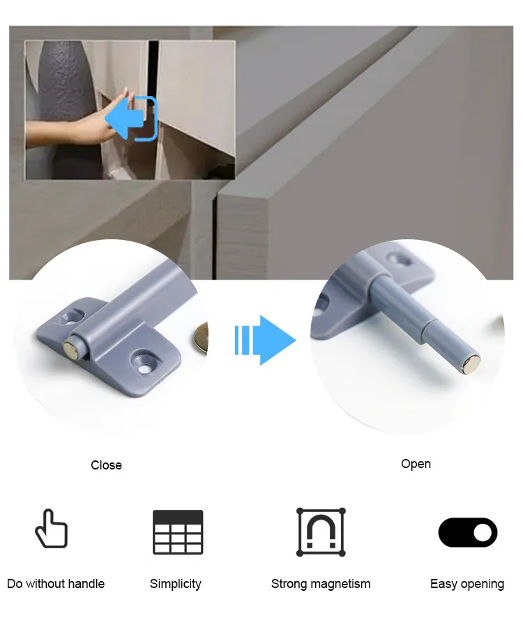 Cabinet Magnetic Catch Push Button Latch Cupboard Door Cabinet Push