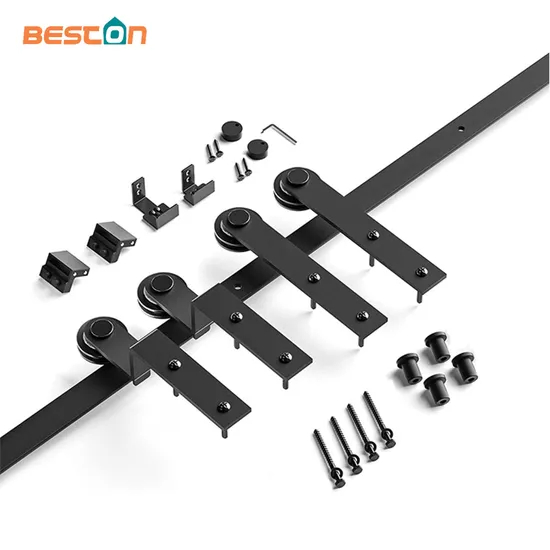 Mini Sliding Barn Door Kits Double Bypass Garage Closet Cabinet Door Hardware